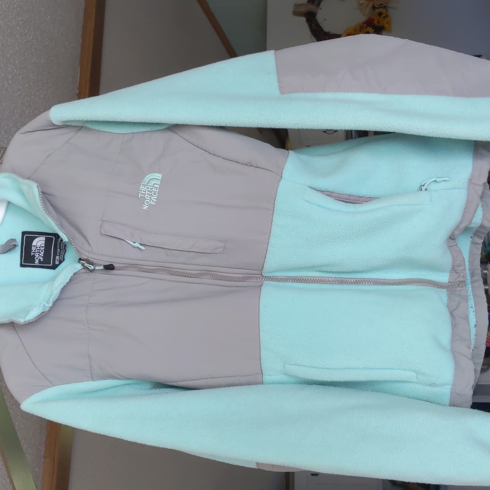Teal north face jacket